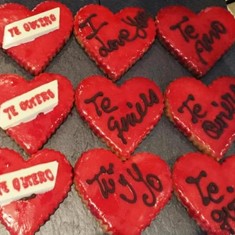 galletas de corazón.