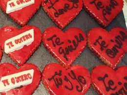 galletas de corazón.